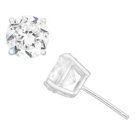Forever New 8mm Round White Cubic Zirconia Stud Earrings
