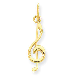 Gold Classics&#40;tm&#41; 14kt. Yellow-Gold Music Note Charm