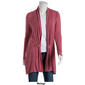 Womens Cure Open Front Solid Cardigan with Tab Detail - image 3