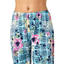 Womens HUE&#174; Short Sleeve Floral Mosaic Tee & Capri Pajama Set