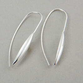 Marsala Sterling Silver Polished Drop Earrings