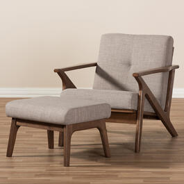 Baxton Studio Bianca Arm Chair and Ottoman Set
