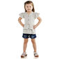Toddler Girl 7 For All Mankind&#40;R&#41; 2pc. Ruffle Gauze Top/Shorts Set - image 1