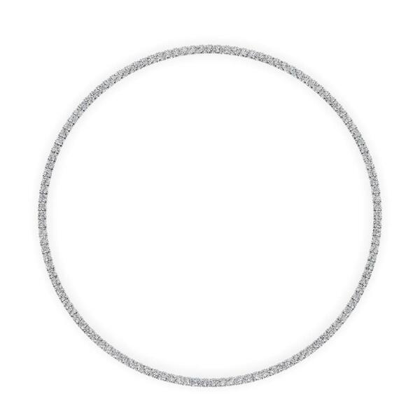 Moluxi&#40;tm&#41; Sterling Silver Moissanite Collar Necklace - image 
