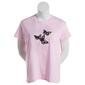 Plus Size Top Stitch by Morning Sun Lacy Butterflies Tee - image 1