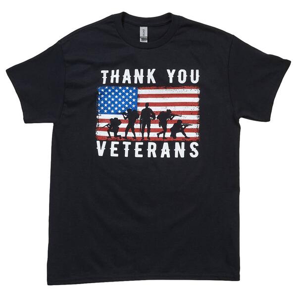 Mens Short Sleeve Thank You Vets Graphic Tee - image 
