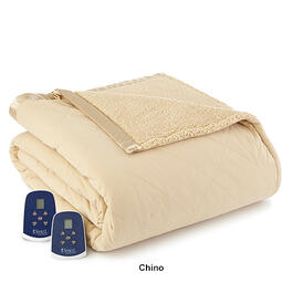 Micro Flannel&#174; Reverse to Sherpa Heated Blanket