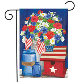 Red White and Blue Patriotic Garden Flag