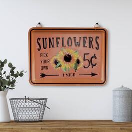 Northlight Seasonal 15in. Fall Harvest "Sunflowers" Wall Sign