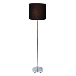 Simple Designs Brushed Nickel Drum Shade Floor Lamp