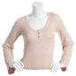 Juniors No Comment Mother Of Pearl Open Stitch Pullover Sweater - image 1