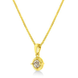 Diamond Classics&#40;tm&#41; 14kt. Yellow Gold 1/5ctw Diamond Pendant