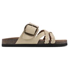 Womens White Mountain Healing Footbed Slide Sandals