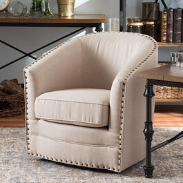 Baxton Studio Porter Swivel Tub Chair