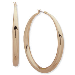 Anne Klein Gold-Tone 39mm Medium Tapered Hoop Earrings