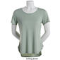 Womens Bally Fashions Leah Short Sleeve High Low Top - image 3
