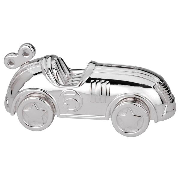 Reed & Barton&#40;R&#41; Race Car&#40;tm&#41; Silver Plated Bank - image 