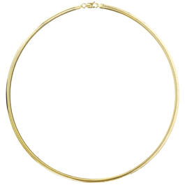Ellen Tracy Sterling Silver Yellow Gold Plated Omega Necklace