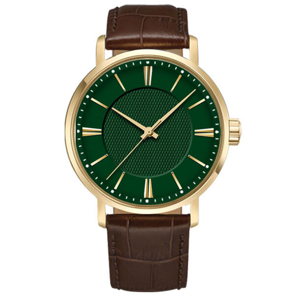 Mens Gold-Tone Green Dial Watch - 50470G-07-X16 - image 