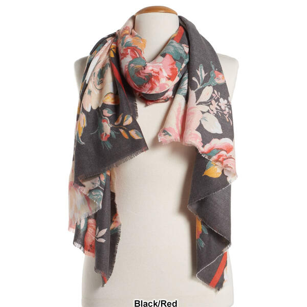 Womens Vince Camuto Super Soft Fall Blooms Scarf