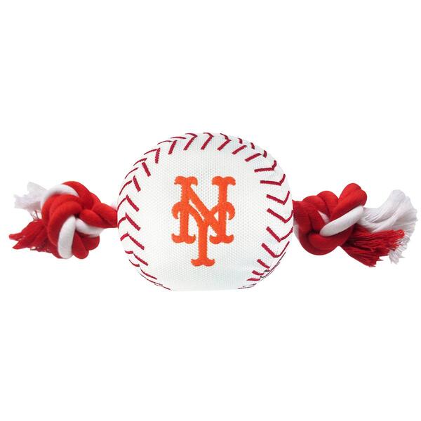 MLB New York Mets Baseball Rope Toy - image 