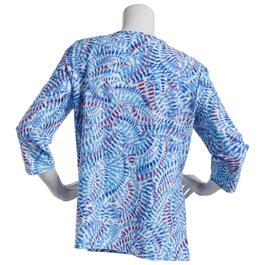 Womens Emily Daniels 3/4 Sleeve  Jacquard Knit Tunic