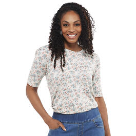 Petites Architect&#40;R&#41; Puff Elbow Sleeve Floral Tee