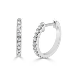Diamond Classics(tm) 14kt. White Gold 1/10ctw. Hoop Earrings