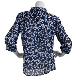 Womens Tommy Hilfiger Sport Floral Casual Button Down Blouse