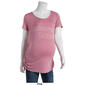 Womens Due Time Short Sleeve Arriving Soon Slogan Maternity Tee - image 3