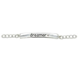 Silver-Tone Plated Dreamer ID Bracelet