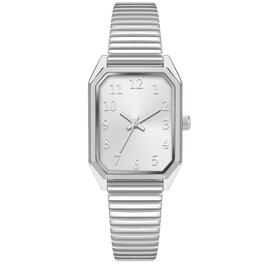 Silver-Tone & Light Silver Sunray Dial Watch - 14915S-07-E28