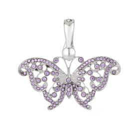 Wearable Art Crystal Butterfly Enhancer Pendant