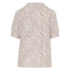 Womens Adrianna Papell Puff Sleeve Scattered Dot Blouse