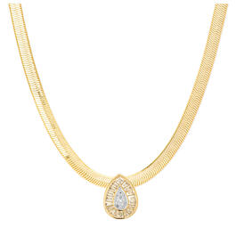 Gianni Argento Gold Plated Pear Necklace