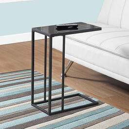 Monarch Specialties Black Glass Accent Table