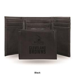 Mens NFL Cleveland Browns Faux Leather Trifold Wallet