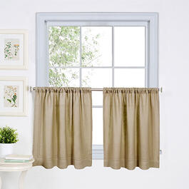 Elrene Cameron Kitchen Curtains - Linen