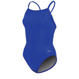 Womens Dolfin&#40;R&#41; Team Solid V2 Back One Piece Swimsuit - Royal