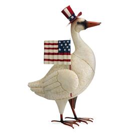 Evergreen Patriotic Goose Metal Statuary