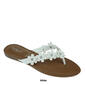 Womens Capelli New York Floral Flip Flops with Pearls - image 5