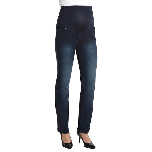 Womens Times Two  Denim Over Belly Straight Leg Maternity Jeans - image 