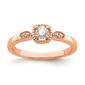 Pure Fire 14kt. Rose Gold Rope Edge Diamond Engagement Ring - image 1