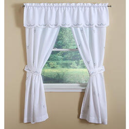 Forget Me Not Embroidered Curtain Pairs