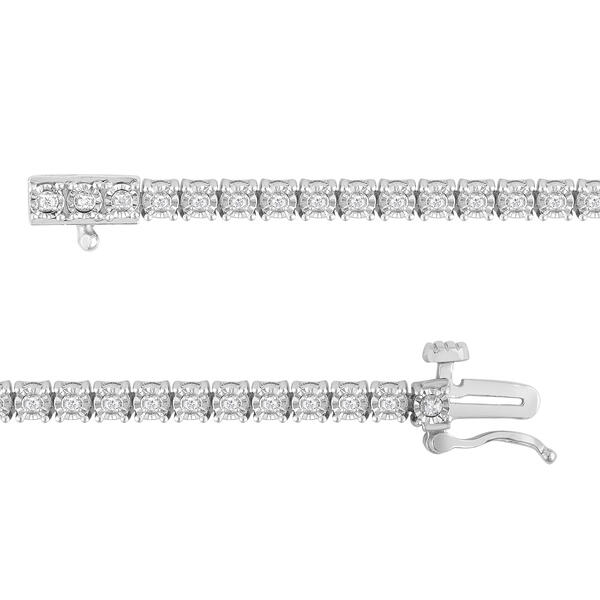 Nova Star&#174; Lab Grown Diamond Sterling Silver Tennis Bracelet