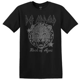 Young Mens Def Leppard Rock of Ages Short Sleeve Graphic Tee