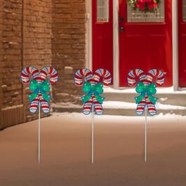 Northlight Seasonal Christmas Candy Pathway Markers - Set of 3