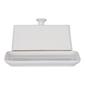 Home Essentials 8in. White Quilted Embossed Butter Dish - image 2