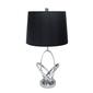 Elegant Designs Mod Art Polished Chrome Table Lamp w/Black Shade - image 2
