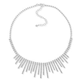You're Invited Silver-Tone Crystal Statement Collar Necklace